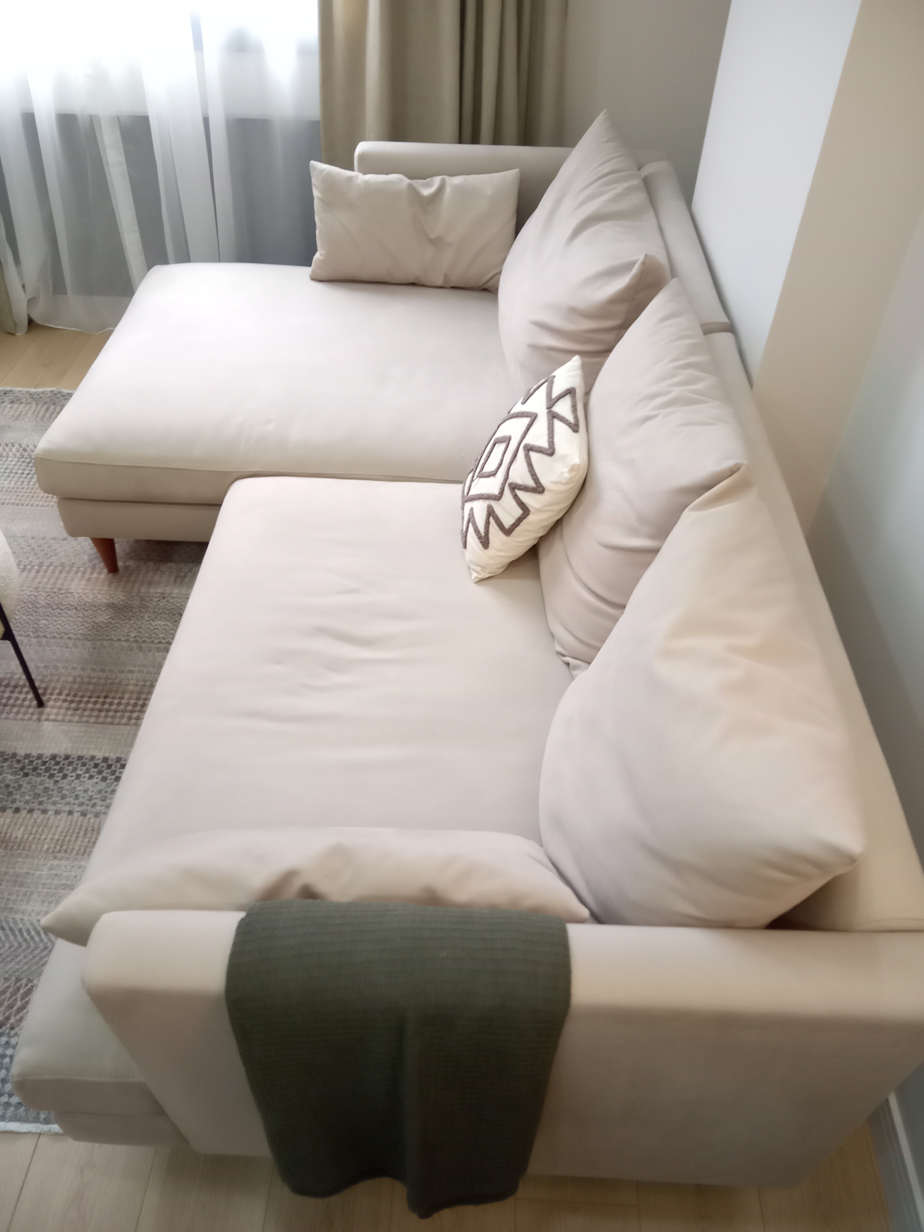 Lewis Sol Köşe Koltuk Krem