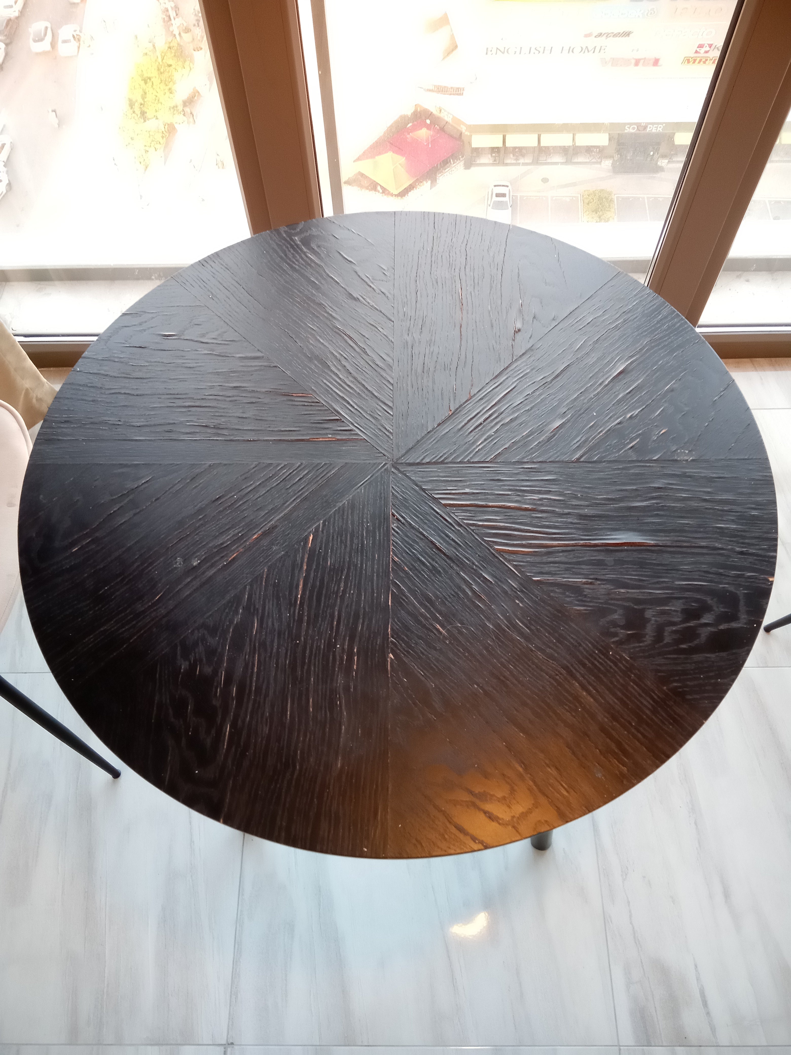 Oslo/Rove Yemek Masası 100 cm Siyah