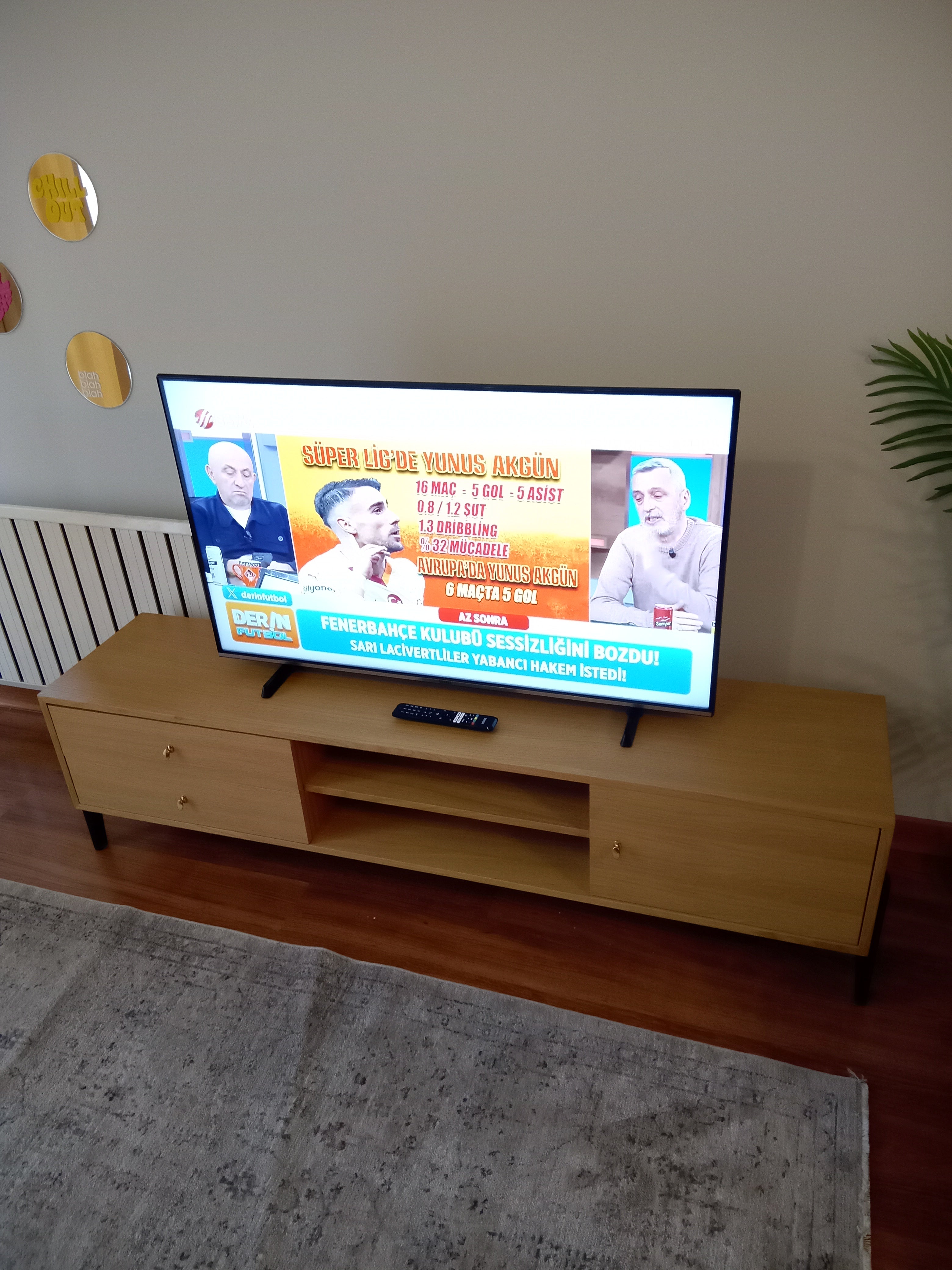 Fil TV Sehpası 180 cm Meşe & Siyah