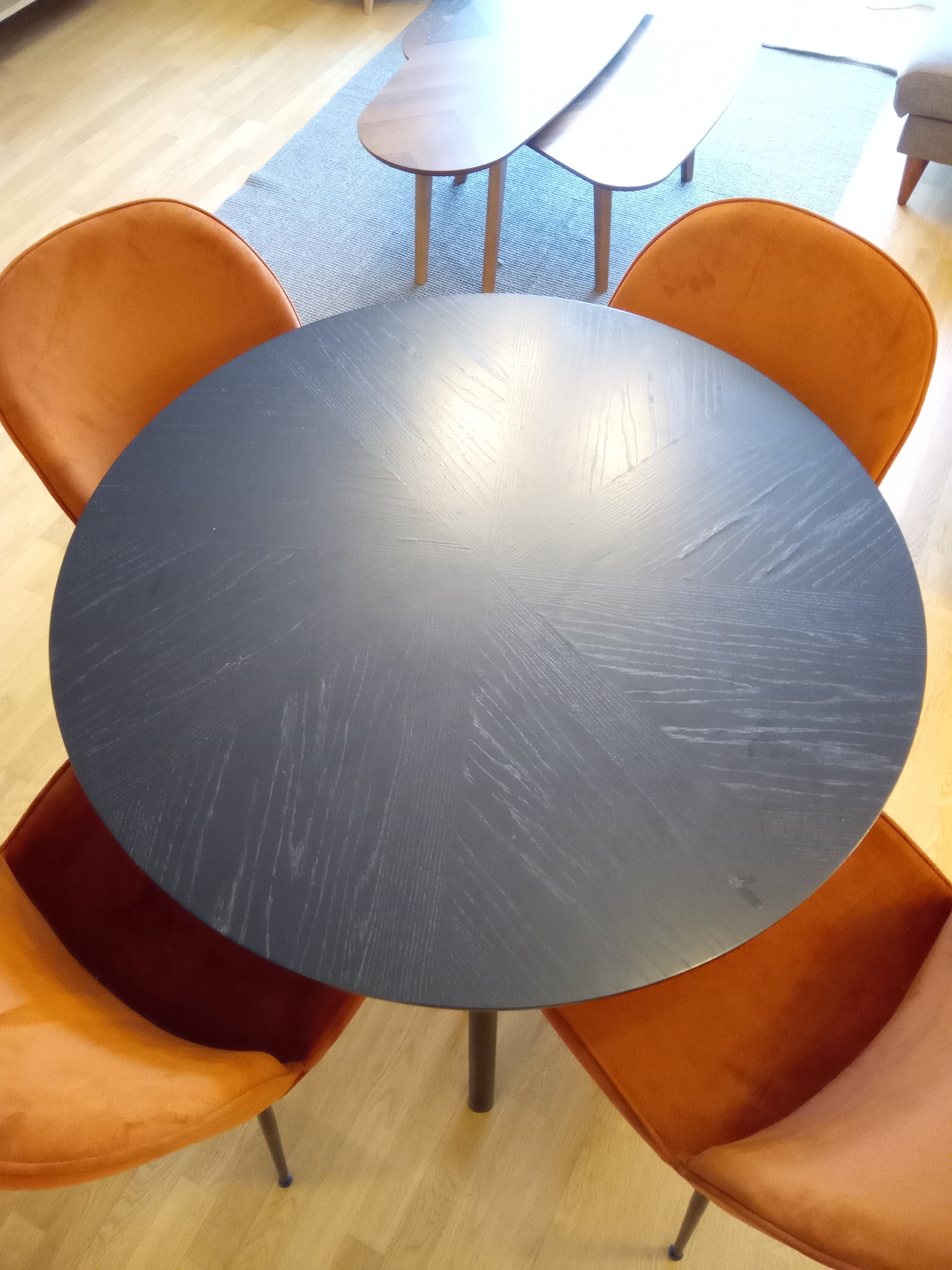 Oslo/Rove Yemek Masası 100 cm Siyah