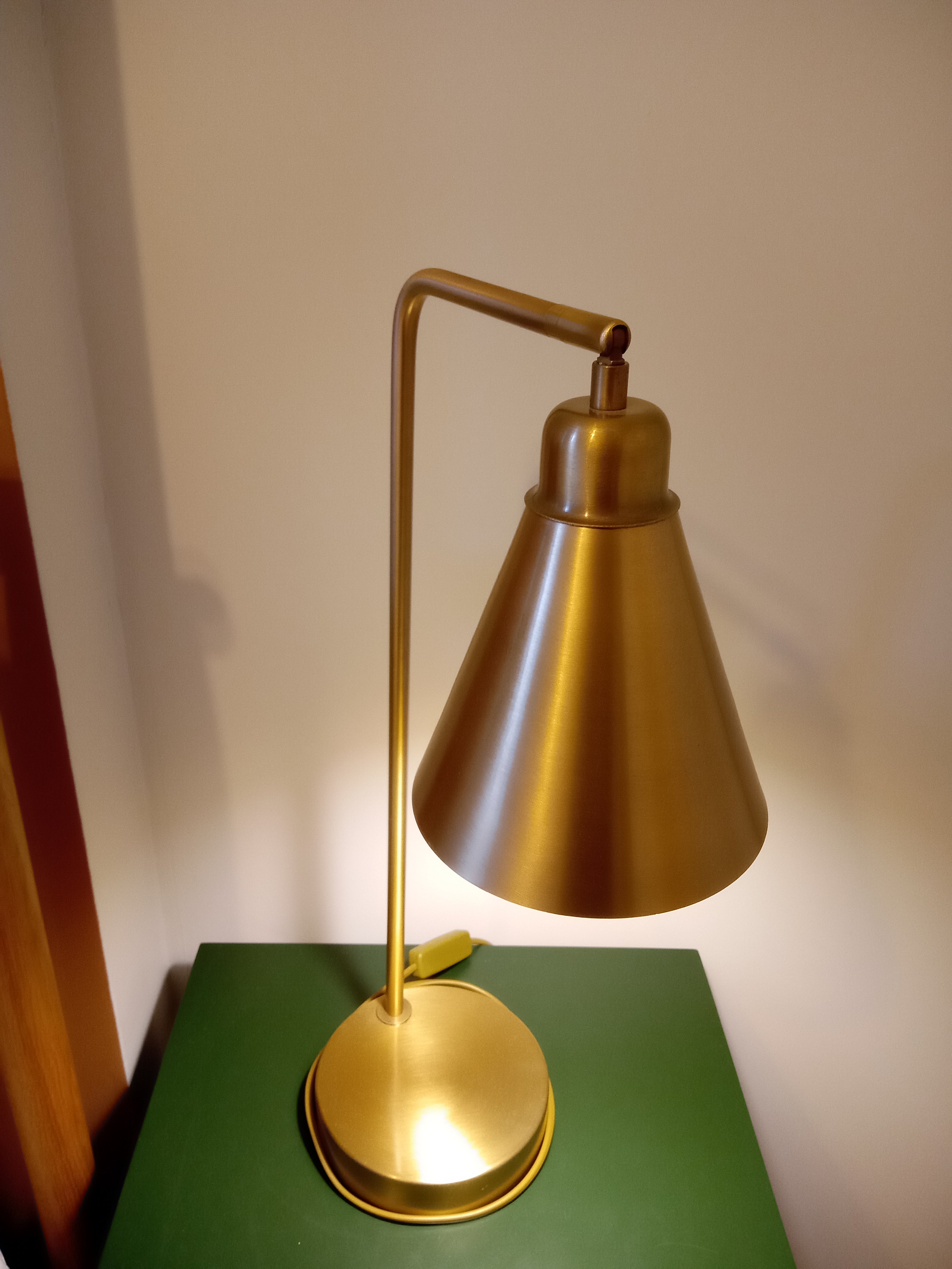 Lumos Eskitme Pirinç Masa Lambası