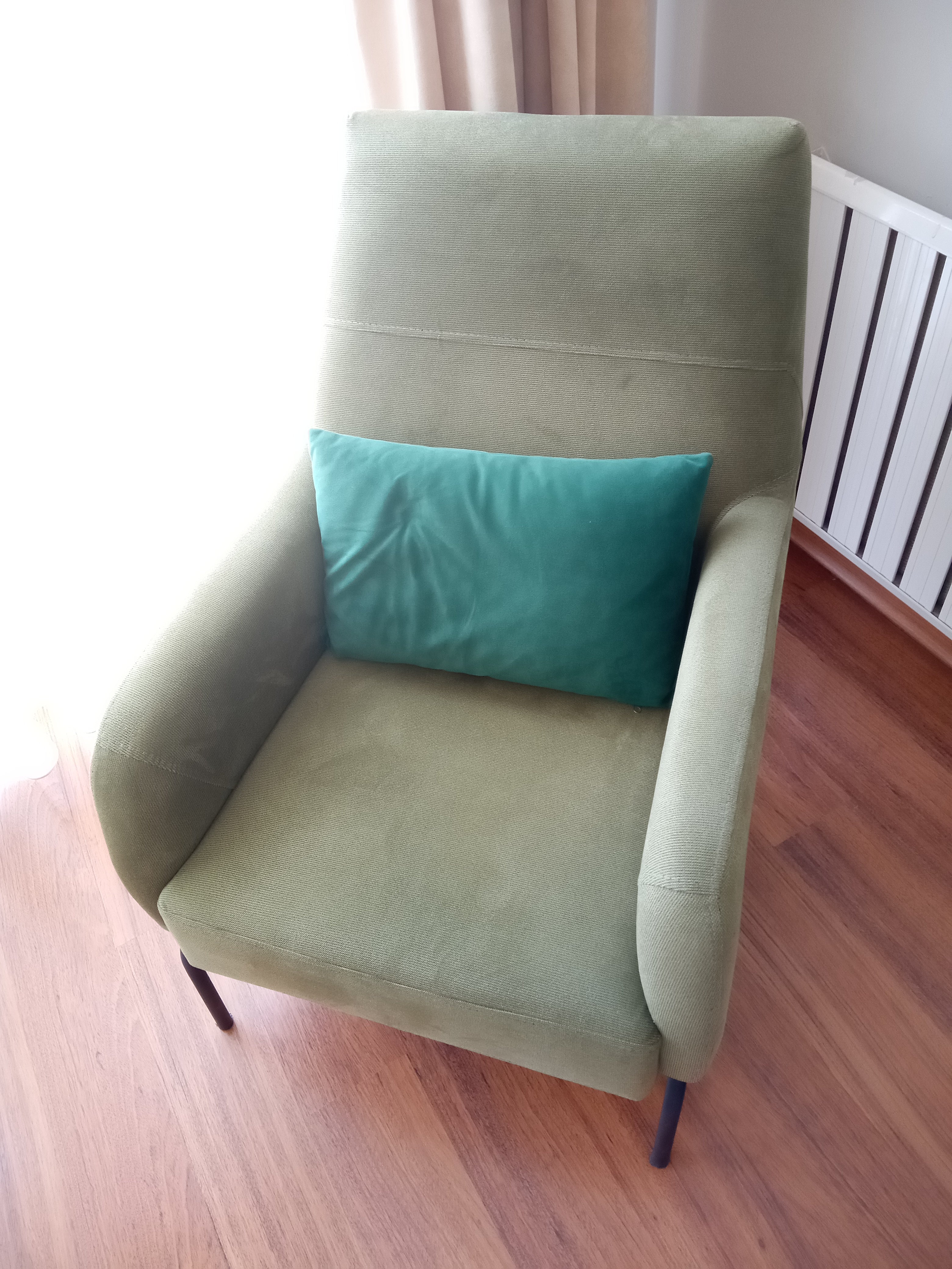 Neomi Metal Ayaklı Berjer Kadife Haki