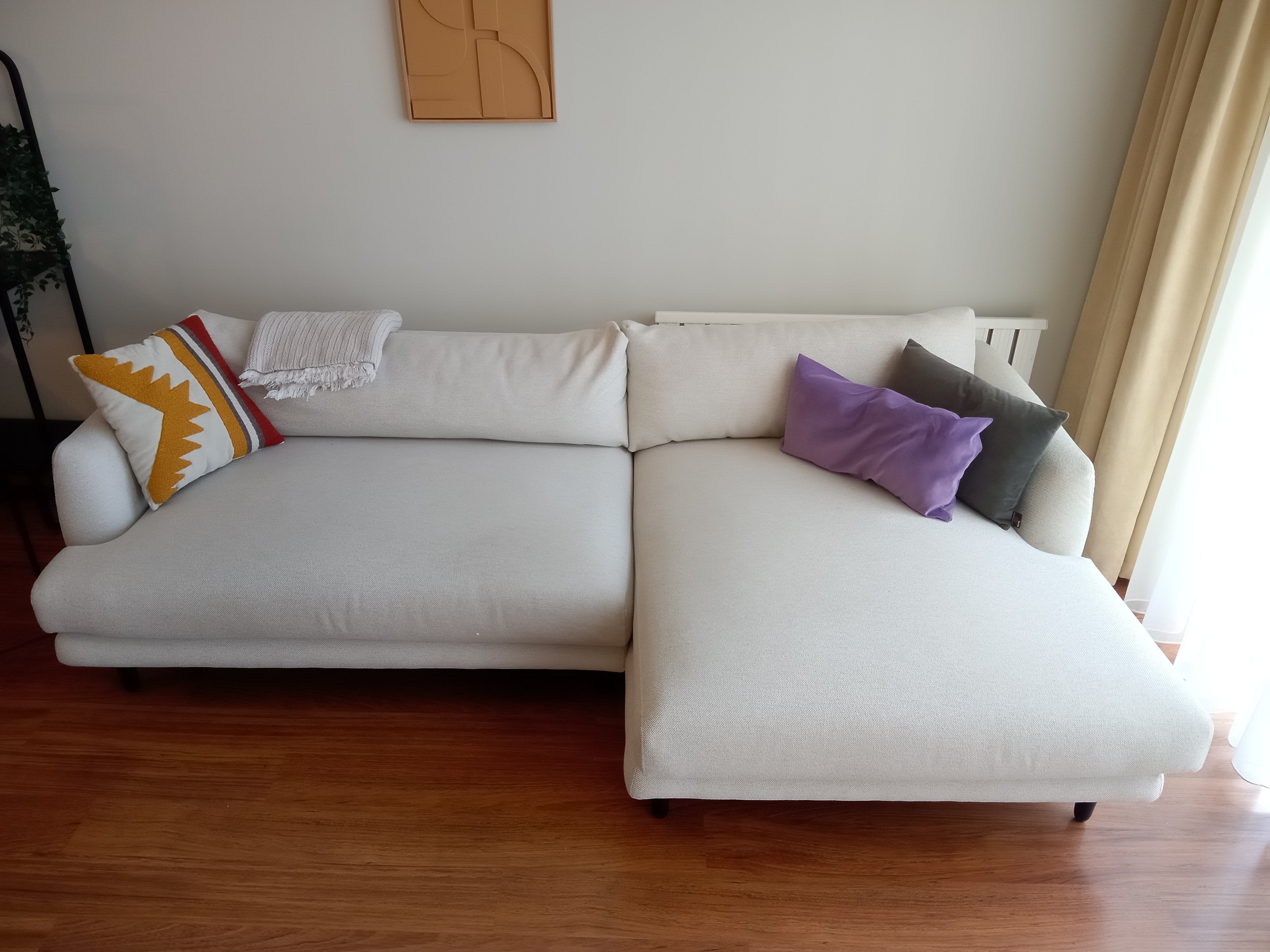 Haven Köşe Koltuk Bukle Keten Bej Sağ