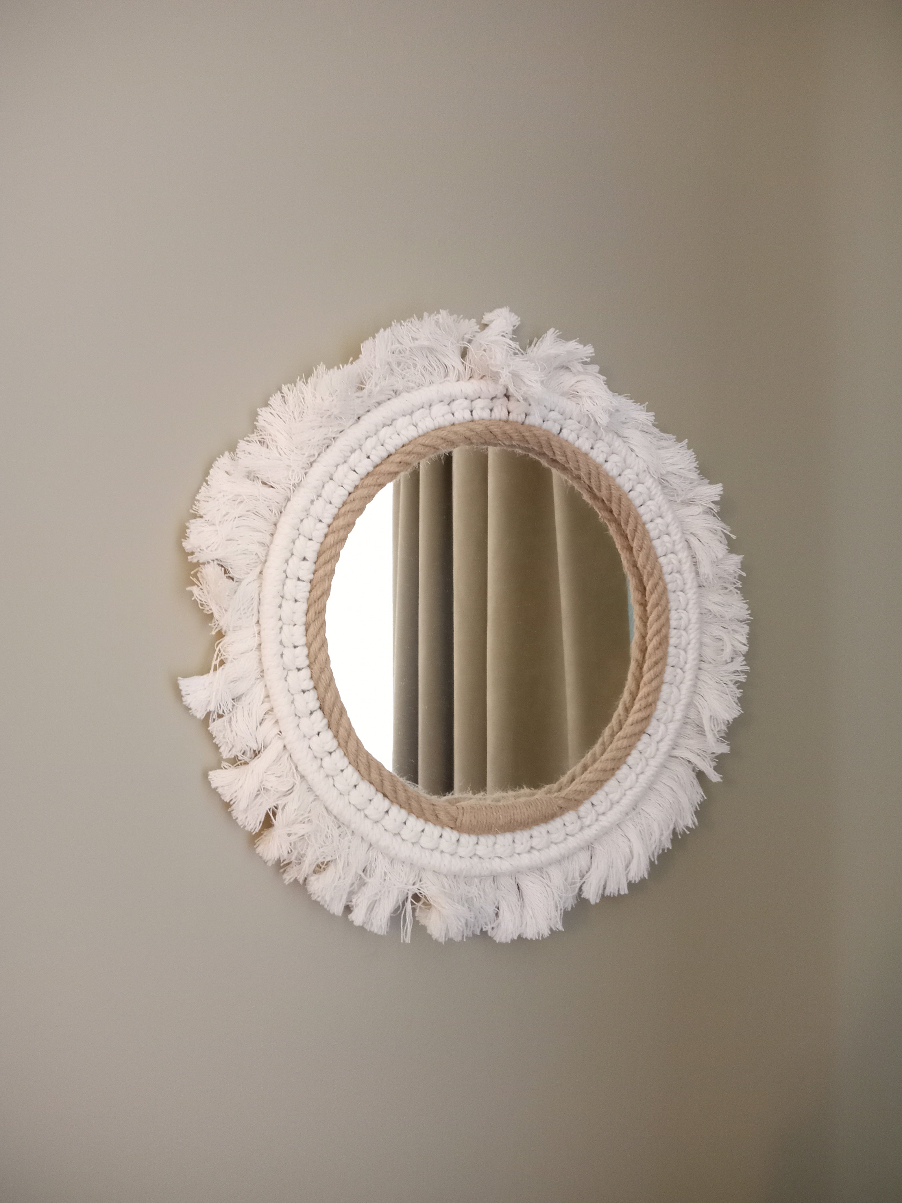 Makrome Örgü Ayna Orta