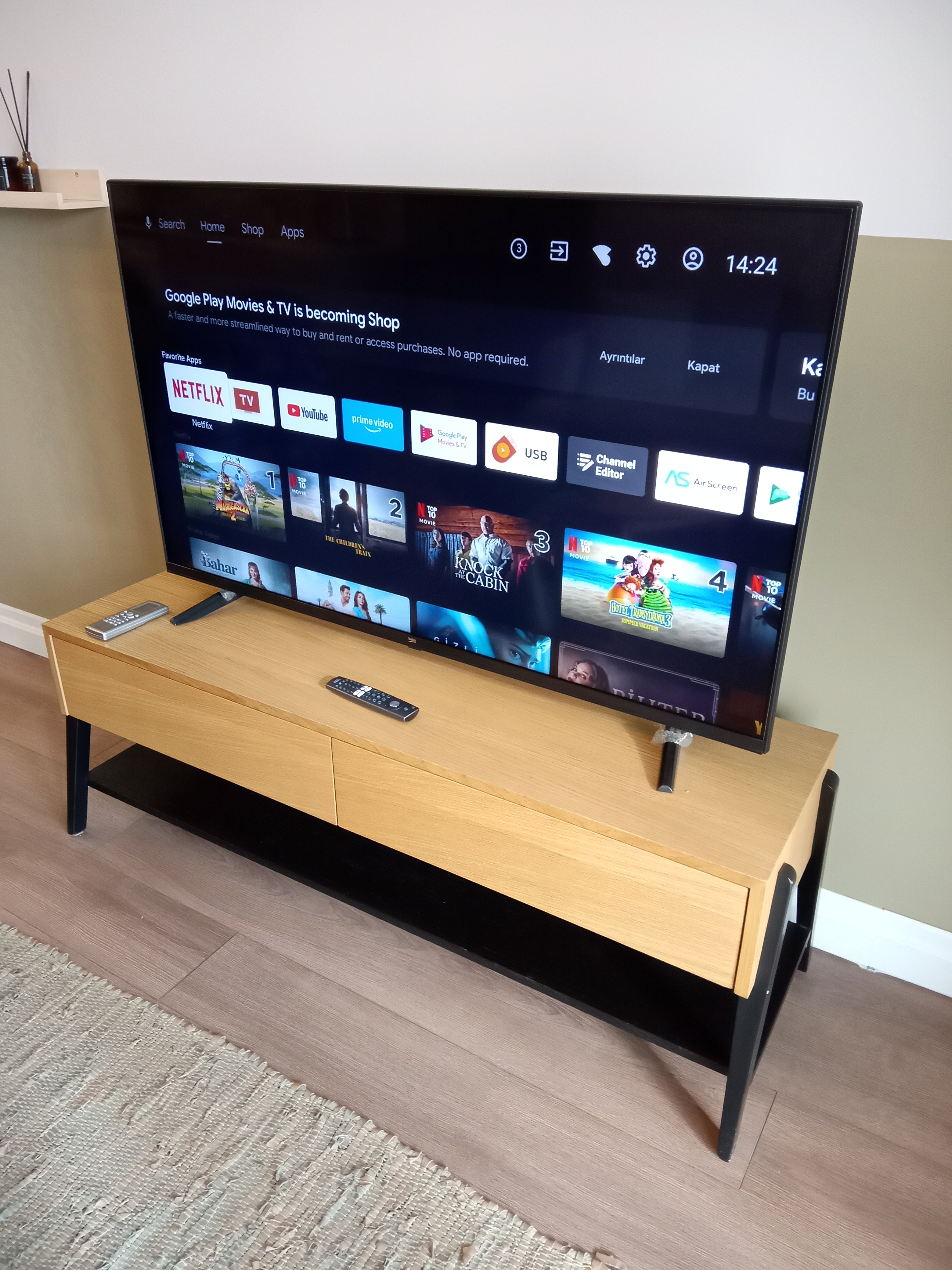 Freya Tv Sehpası 140 cm Meşe & Siyah