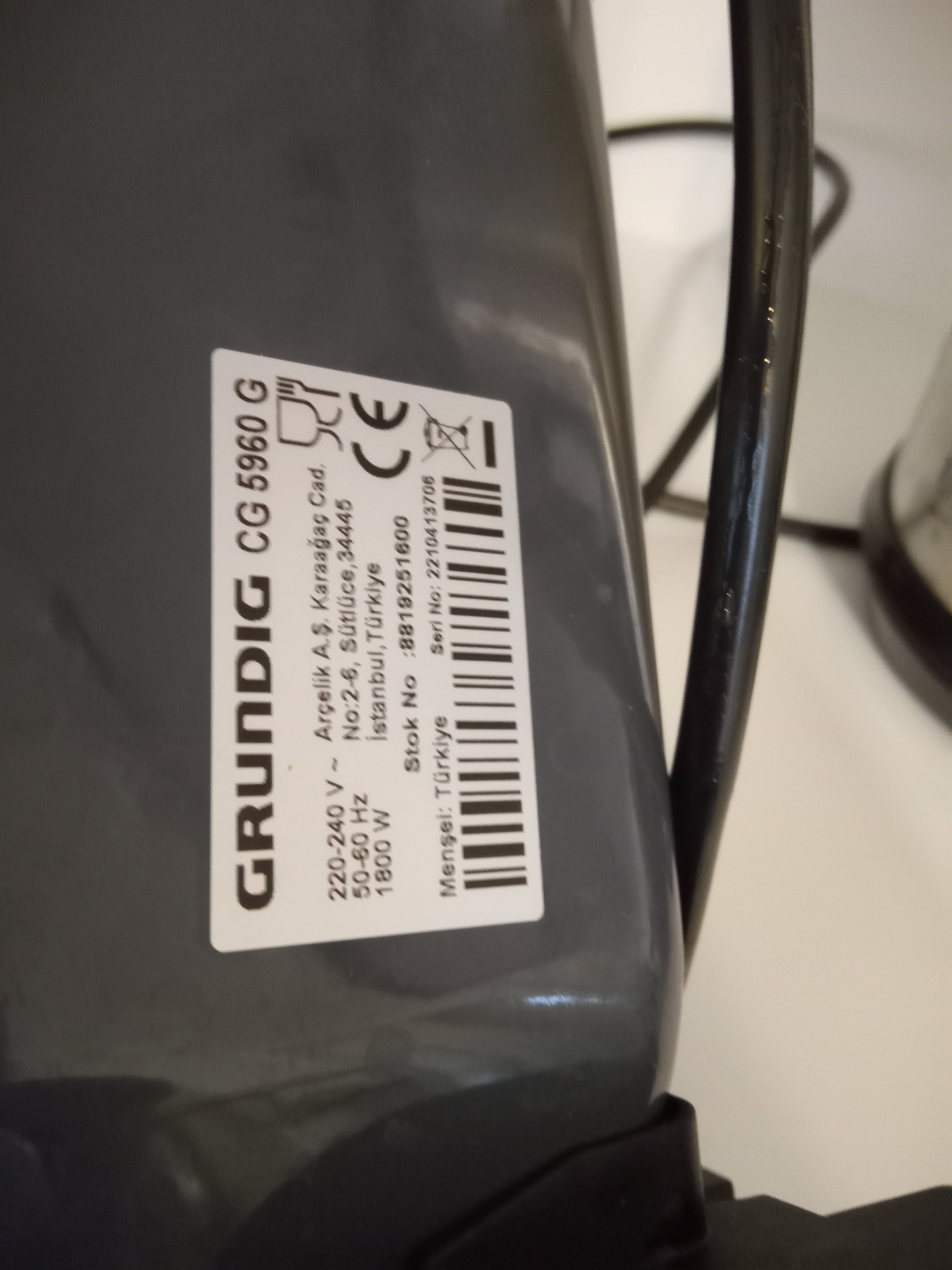 Grundig Çay Makinesi Çelik Gri