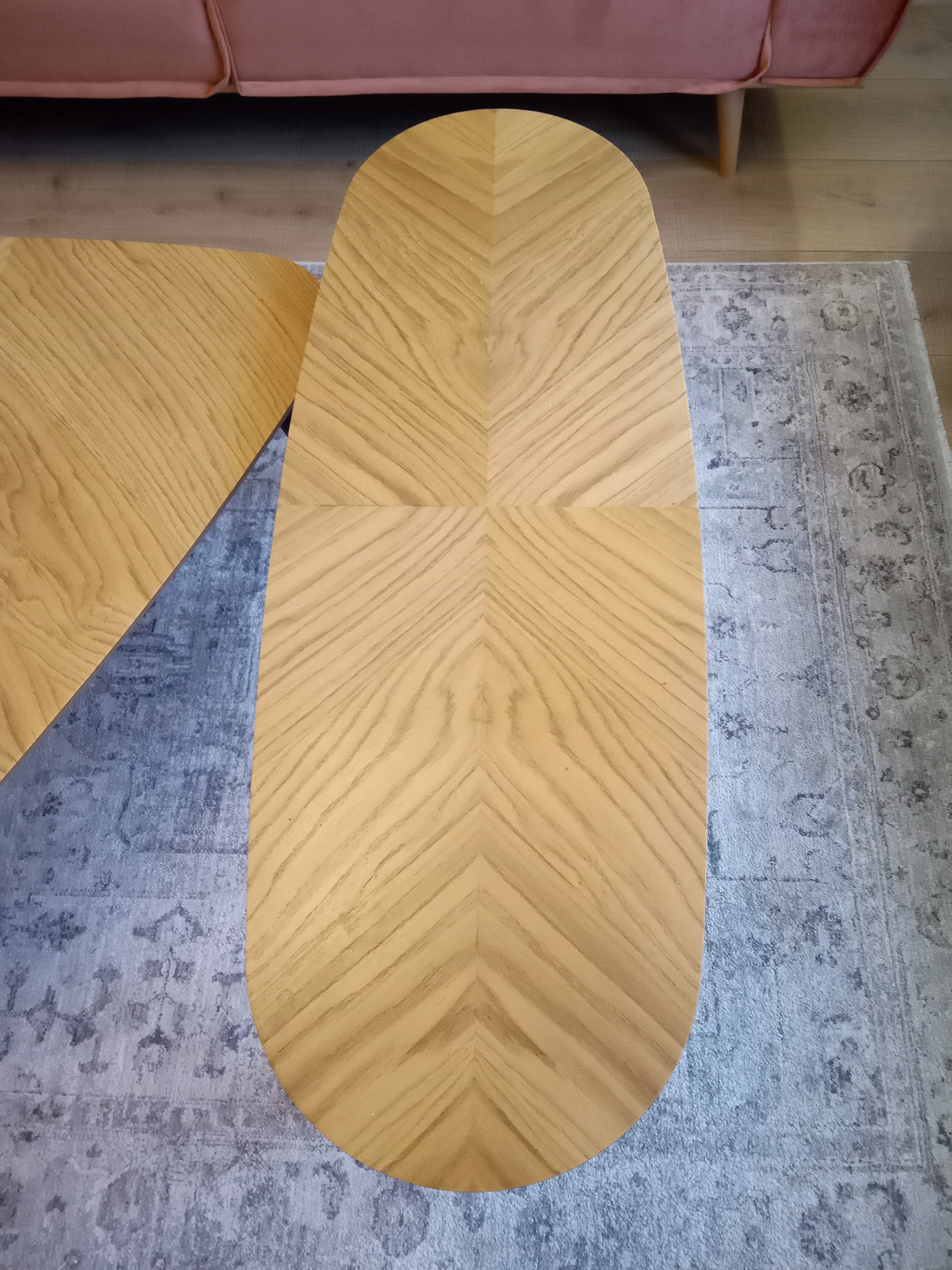 Helsinki Orta Sehpa Oval Meşe