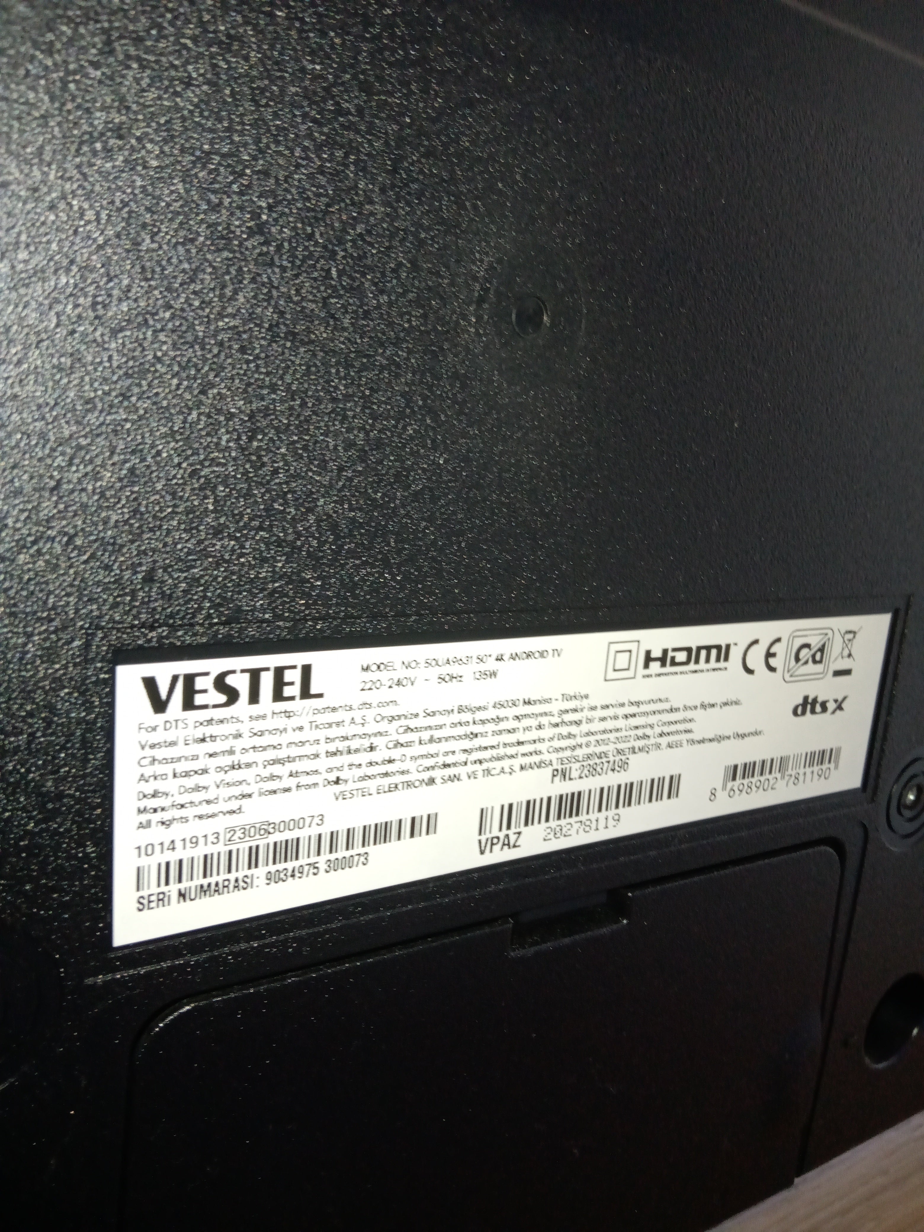 Vestel 50'' Televizyon 50U9510
