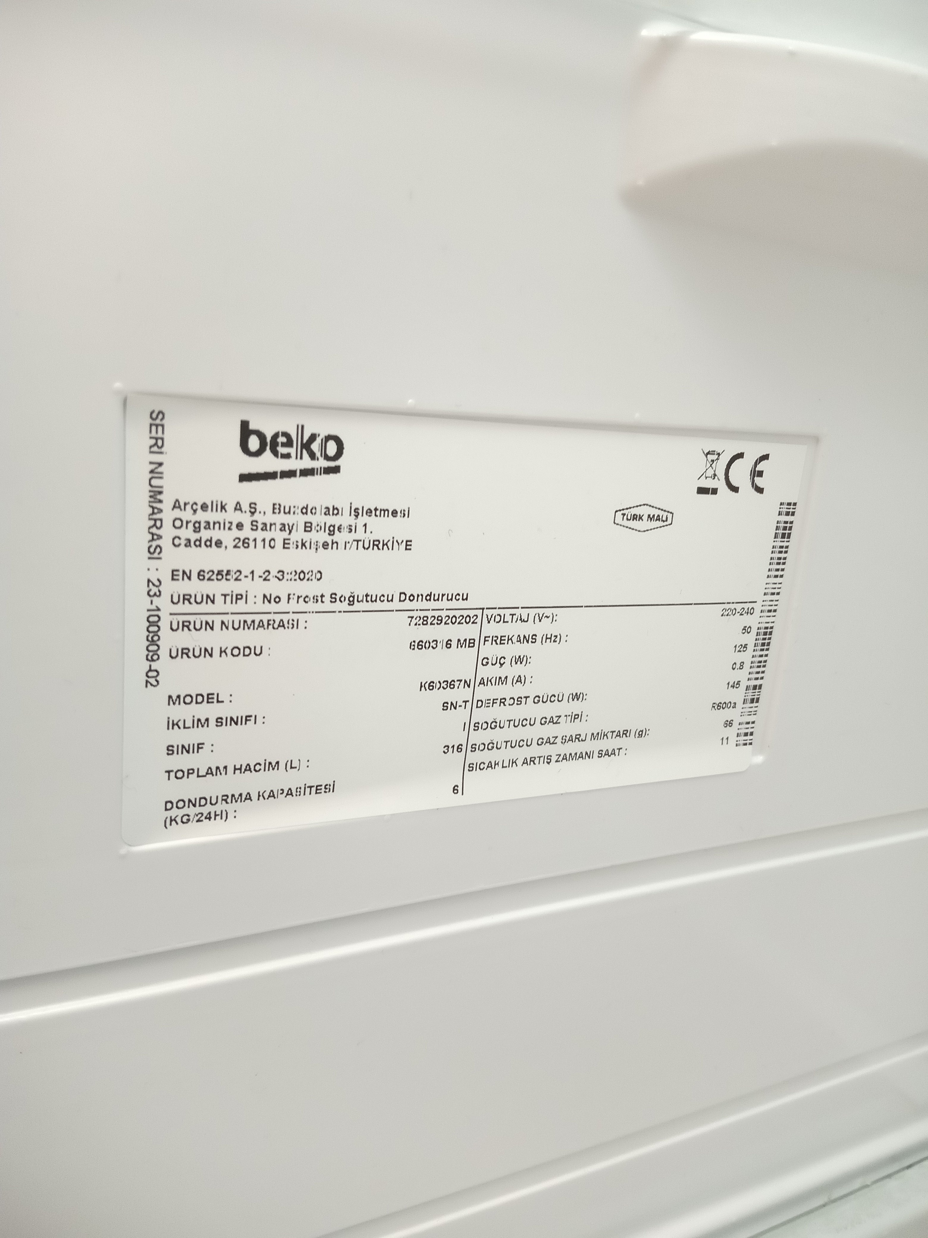 Vestel 330 Lt. No-Frost Buzdolabı NFK37101
